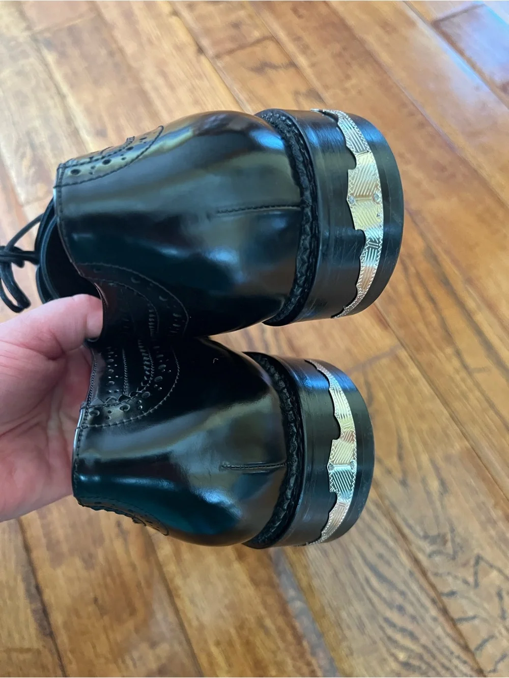TOGA VIRILIS Men’s Shoes Polido Front Tassel Leather Brogues Size 13 (46 EU)